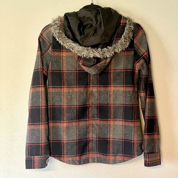 Kirra by PacSun, Multicolored, Lined, Recycled Wool, Hooded Jacket. Size XS - Picture 3 of 8